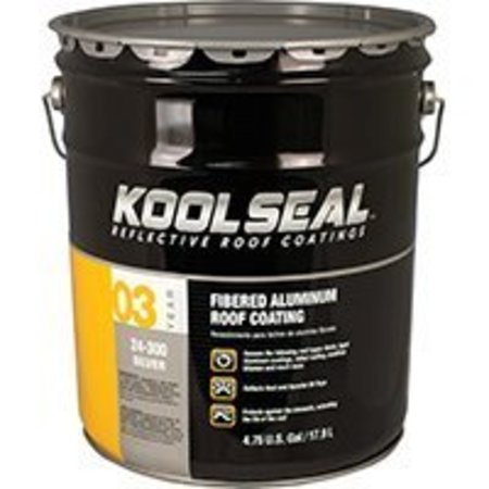 KOOL SEAL KOOL SEAL KS0024300-20 Aluminum Roof Coating, Liquid, Silver, 1 gal Pail KS0024300-20